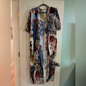 Long, colorful kimono. One Size